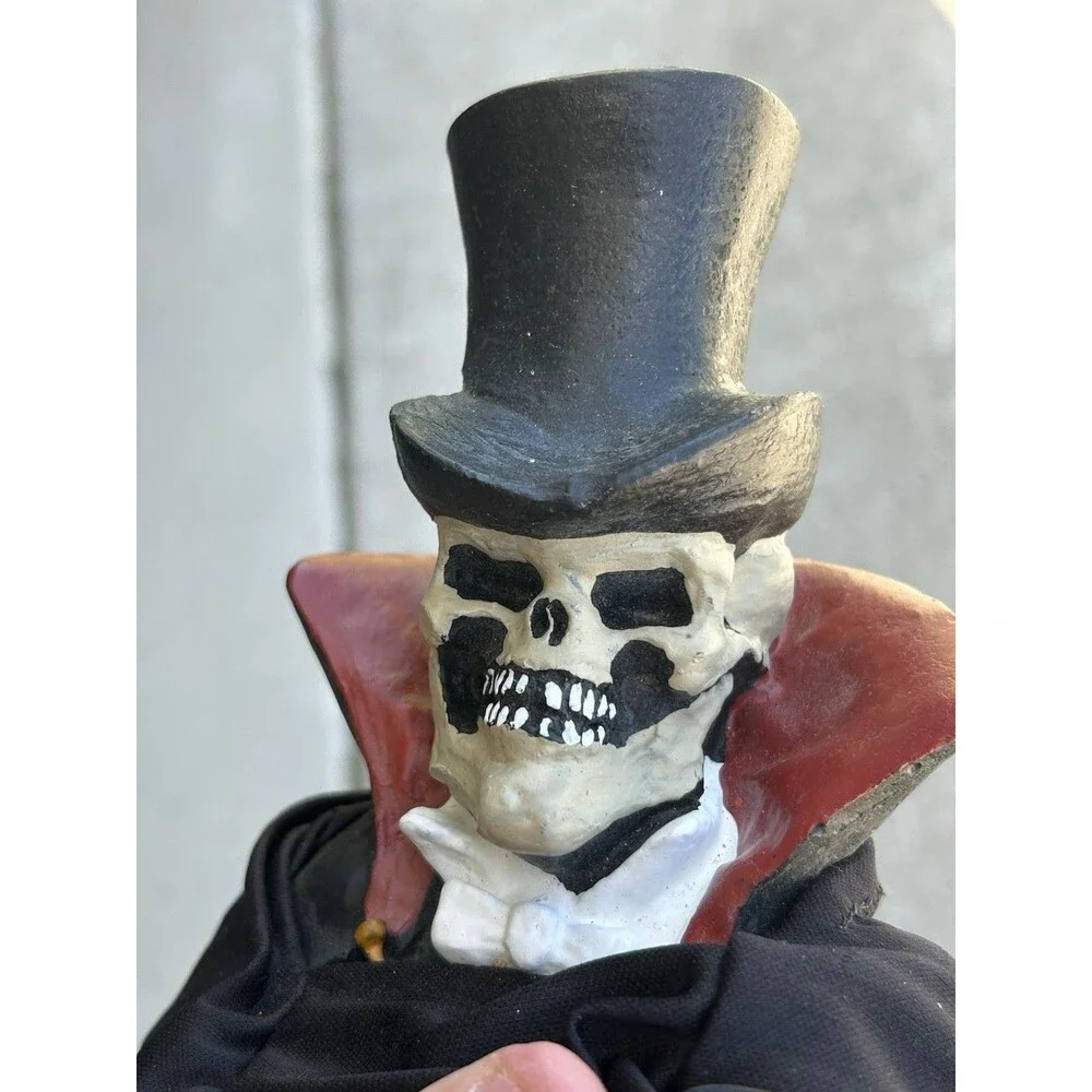2003 Paper Magic Skeleton Vampire Hanging Halloween Decoration Top Hat Cape 24